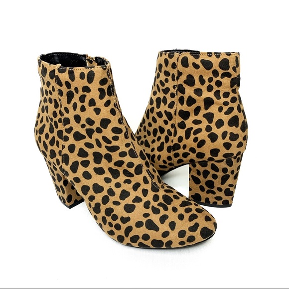 New Look Shoes - NEW LOOK Leopard Print Block Heeled Ankle Boots